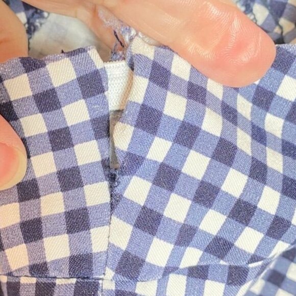 Melissa Paige Women's Black & White Buffalo Check Stretch Crop Pants Pull-On Fl - Picture 6 of 8